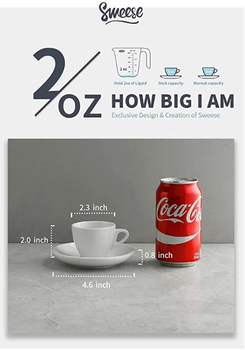 Best Pirce π Sweese Porcelain Espresso Cups with Saucers β¨ 3 Best Pirce π Sweese Porcelain Espresso Cups with Saucers β¨ - Image 3