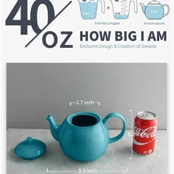 Top 10 ✔️ Sweese 40 Ounces Porcelain Teapot ✔️ -Outlet Serve Gleam Store 20200417115844 5e01610d 7c27 46a0 aced 242989950e5e