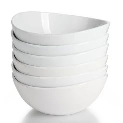 Wholesale 🔔 Sweese White Curve Porcelain Bowls ⌛ -Outlet Serve Gleam Store 28oz 2