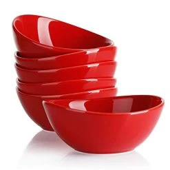 Outlet ❤️ Sweese Red Curved Porcelain Bowls 😍 -Outlet Serve Gleam Store 41TMSEsxh9L 1
