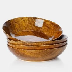 Best Pirce 😍 Sweese Woodgrain Porcelain Pasta Bowls ✔️