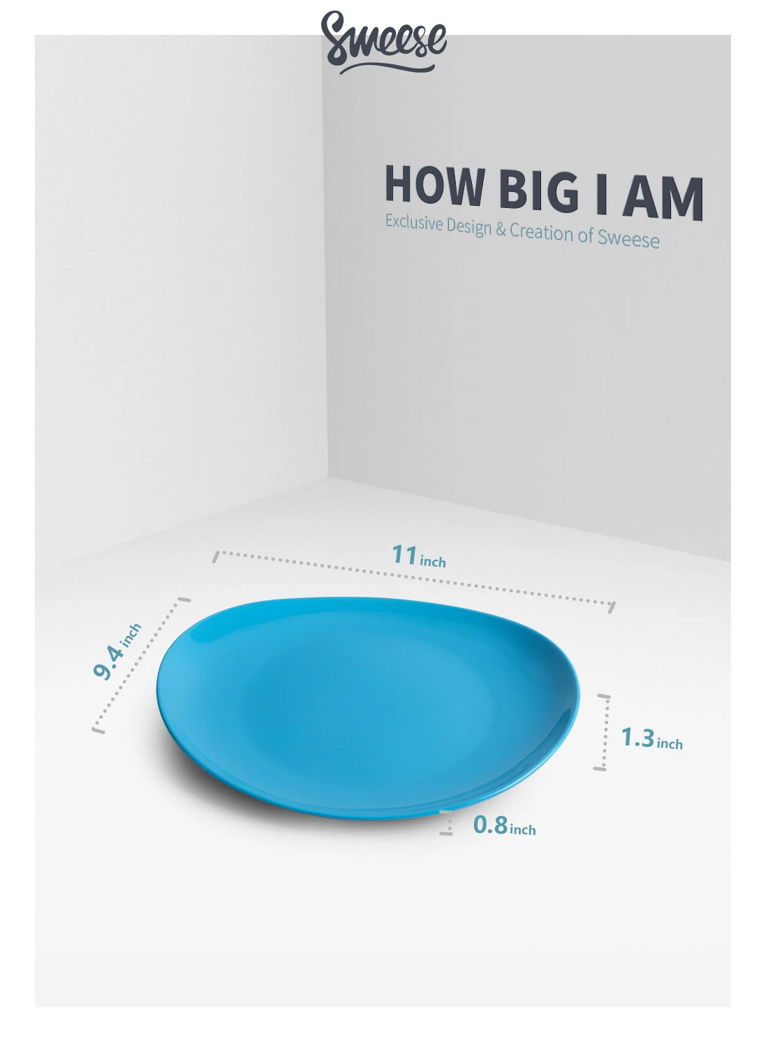 Brand new ๐ Sweese Steel Blue Curved Porcelain Plates โค๏ธ 5 Brand new ๐ Sweese Steel Blue Curved Porcelain Plates โค๏ธ - Image 5