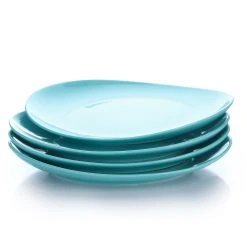 Flash Sale ❤️ Sweese Turquoise Curved Porcelain Plates 🧨 -Outlet Serve Gleam Store 4 ce9a1920 4db0 4890 8504 6e1e9cdb6d54