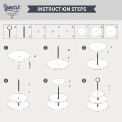 Buy ⭐ Sweese 3 Tier White Porcelain Cake Stand 👍 -Outlet Serve Gleam Store 61ZiBAJ3OML. AC SL1500 588e82e9 f7ea 464a be8c e314ce2e859b
