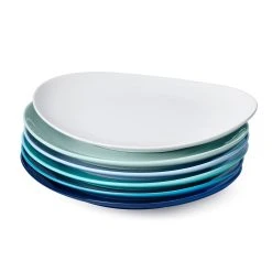 Deals ✨ Sweese Blue Assorted Curved Porcelain Plates 🔔 -Outlet Serve Gleam Store 752bb4292b0ab4d7dac53bcc947f1d6f