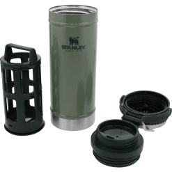 Hot Sale ⭐ Stanley Classic Travel Mug French Press | 16 OZ 🎉 -Outlet Serve Gleam Store B2B Large PNG Classic Vacuum Travel Press 16oz Hmrtne Grn exploded