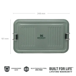 Flash Sale 🔥 Stanley Classic Legendary Useful Lunch Box | 1.25 QT ✔️ -Outlet Serve Gleam Store B2B Web PNG Stanley TheLegendaryUsefulBox HammertoneGreen 3