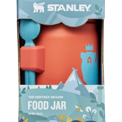 Outlet 🔥 Stanley The Wild Imagination Food Jar + Spork | 14 OZ ✔️ -Outlet Serve Gleam Store B2B Web PNG The Heritage Vacuum Food Jar 14oz Packaging 2 Front