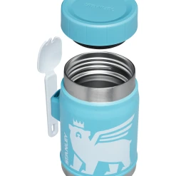 Outlet 🔥 Stanley The Wild Imagination Food Jar + Spork | 14 OZ ✔️ -Outlet Serve Gleam Store B2B Web PNG The Heritage Vacuum Food Jar 14oz Pool Exploded Bottom copy