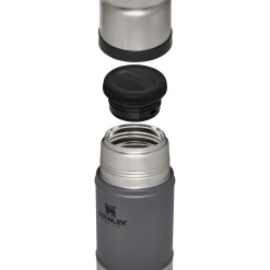 Promo ✔️ Stanley Classic Legendary Food Jar | 24 OZ 🎉 -Outlet Serve Gleam Store B2B Web PNG The Legendary Classic Food Jar 24OZ Charcoal Exploded 1