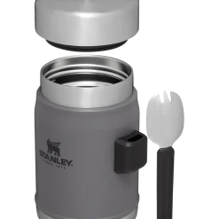 New ✔️ Stanley Classic Legendary Food Jar + Spork | 14 OZ ❤️ -Outlet Serve Gleam Store B2B Web PNG The Legendary Food Jar Spork 0 4L Charcoal Hero Exploded