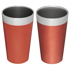 Brand new ❤️ Stanley Adventure Stacking Beer Pint Set | 16 OZ 🌟 -Outlet Serve Gleam Store B2B Web PNG The Stacking Pint Set 16OZ Cinnamon Cinnamon Glow Hero Back