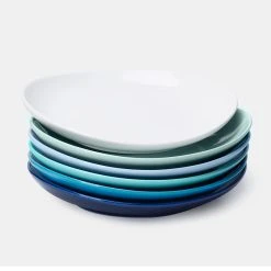 Deals ✨ Sweese Blue Assorted Curved Porcelain Plates 🔔