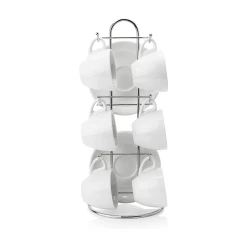 Deals ✨ Sweese Porcelain Espresso Cups with Saucers and Metal Stand 🔥