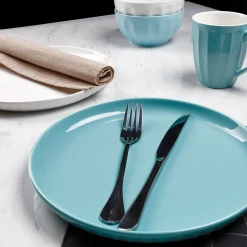 Outlet Serve Gleam Store -Outlet Serve Gleam Store Fluted dinner plate set 6 colo