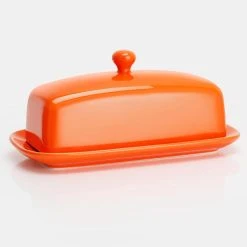 Outlet ⭐ Sweese Porcelain Rectangle Butter Dish with Lid ✔️ -Outlet Serve Gleam Store Porcelain Butter Dish with Lid Orange 1024x1024 ccb26cc7 be9a 4215 9312 f3f3b8a3df6c