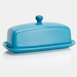 Outlet ⭐ Sweese Porcelain Rectangle Butter Dish with Lid ✔️ -Outlet Serve Gleam Store Porcelain Butter Dish with Lid Steel Blue 1024x1024 2951d51e 39e8 4797 97f4 c567a3b169ba