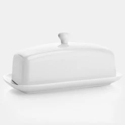 Outlet ⭐ Sweese Porcelain Rectangle Butter Dish with Lid ✔️ -Outlet Serve Gleam Store Porcelain Butter Dish with Lid White 1024x1024 1bb8f559 8da3 4a35 9f8e 16392269d49b