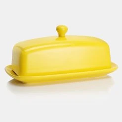 Outlet ⭐ Sweese Porcelain Rectangle Butter Dish with Lid ✔️ -Outlet Serve Gleam Store Porcelain Butter Dish with Lid Yellow 1024x1024 a7f81a33 54a9 46aa 804f bd1d6daa1c5e