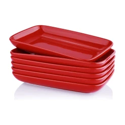 Best Sale 🔔 Sweese Rectangular Salad Plates, Set of 6 👏 -Outlet Serve Gleam Store RectangulardessertPlates