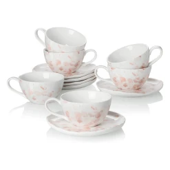 Cheap 🧨 Sweese Rose Porcelain Tea Cups and Saucers 🔔