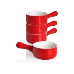 Coupon 😀 Sweese Porcelain Soup Bowls with Handles 😍 -Outlet Serve Gleam Store SoupBowlswithHandle 4