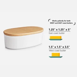 Deals ❤️ Sweese Airtight Oval Butter Dish with Lid ⌛ -Outlet Serve Gleam Store butterdish 3 3042843d 2e1d 43da bdc2 87237352754d