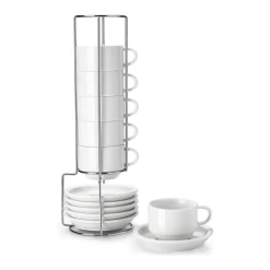 Best reviews of 🥰 Sweese Porcelain Stackable Coffee Cups with Saucers and Metal Stand 🛒