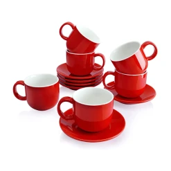 Best reviews of 🌟 Sweese 6 Ounces Porcelain Cappuccino Cups with Saucers ✨ -Outlet Serve Gleam Store cupswithsaucers 3