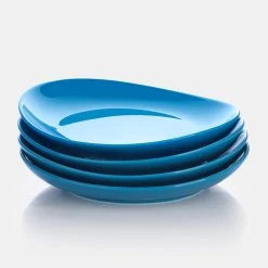 Outlet Serve Gleam Store 22 Brand new π Sweese Steel Blue Curved Porcelain Plates β€οΈ