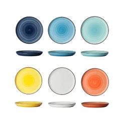 Discount 🔥 Sweese Hot Gradient Porcelain Plates 💯 -Outlet Serve Gleam Store gradientsrounddinnerplates 4