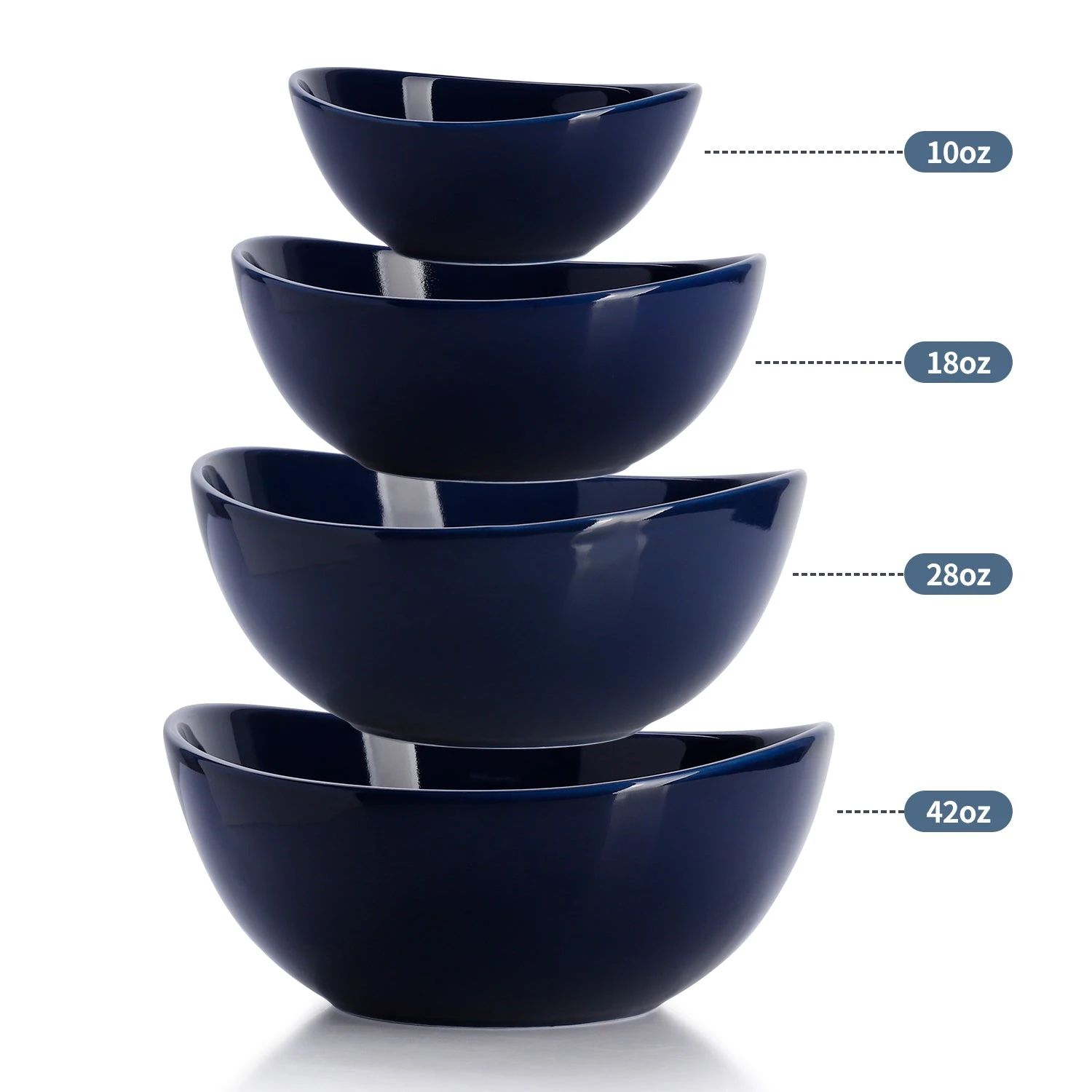 Budget 🎉 Sweese Navy Curved Porcelain Bowls ✔️ 3 Budget 🎉 Sweese Navy Curved Porcelain Bowls ✔️ - Image 3