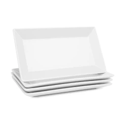 Buy 🛒 Sweese Stackable Rectangular Platters, Set of 4 ⌛ -Outlet Serve Gleam Store servingplatter 2