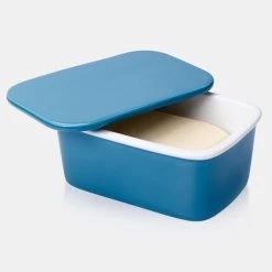Budget 🌟 Sweese Porcelain Butter Dish with Lid 🥰 -Outlet Serve Gleam Store sweese butter dish steel blue f7a1e566 444c 4163 8381 dd9b813de69e