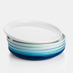 Best Pirce โค๏ธ Sweese Blue Assorted Round Porcelain Plates ๐