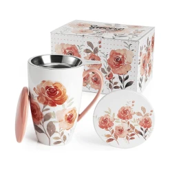 Best Sale ⭐ Sweese Rosa Tea Infuser Mug with Coaster ❤️